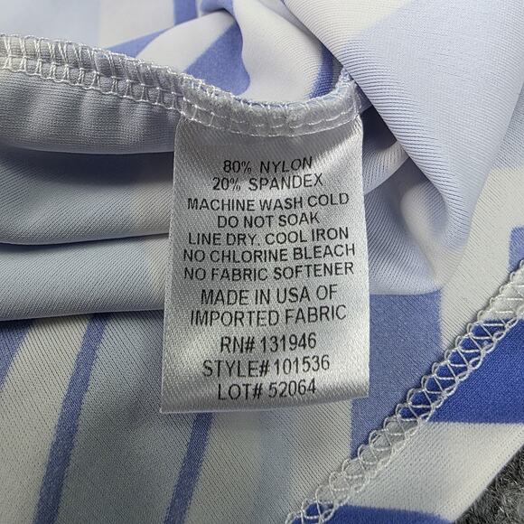 Jude Connally Dress Womens Medium Blue White Stripe A-Line Sleeveless Made USA - Picture 13 of 13